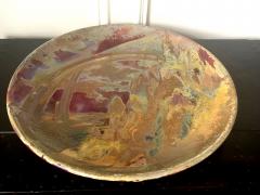 Clement Massier Large Art Nouveau Ceramic Landscape Plate with Luster Glaze by Clement Massier - 2402331