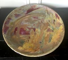 Clement Massier Large Art Nouveau Ceramic Landscape Plate with Luster Glaze by Clement Massier - 2741840