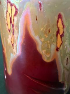 Clement Massier Large French Ceramic Vase with Iridescent Glaze by Clement Massier - 4403475