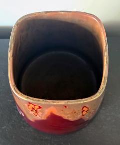 Clement Massier Large French Ceramic Vase with Iridescent Glaze by Clement Massier - 4403477