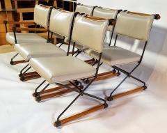 Cleo Baldon 6 Cleo Baldon Chocolate Lacquer Wrought Iron Chairs Terra C 1966 - 1148629