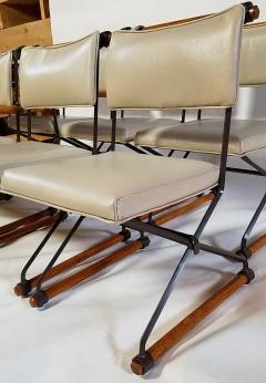 Cleo Baldon 6 Cleo Baldon Chocolate Lacquer Wrought Iron Chairs Terra C 1966 - 1148630