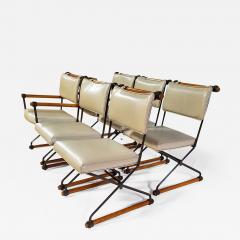 Cleo Baldon 6 Cleo Baldon Chocolate Lacquer Wrought Iron Chairs Terra C 1966 - 1149038