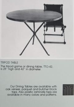 Cleo Baldon Cleo Baldon Wrought Iron and Oak 42 Dining Game Table Terra 1960s - 2377115
