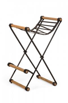 Cleo Baldon Cleo Baldon for Terra of California X Frame Snakeskin Upholstered Barstool - 4274889