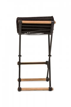 Cleo Baldon Set of 3 Cleo Baldon for Terra of California X Frame Faux Cowhide Barstools - 4274855