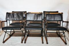 Cleo Baldon Six Cleo Baldon Chocolate Lacquer Wrought Iron Indoor Outdoor Chairs Terra 1966 - 2789052