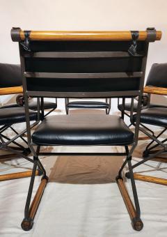 Cleo Baldon Six Cleo Baldon Chocolate Lacquer Wrought Iron Indoor Outdoor Chairs Terra 1966 - 2789055