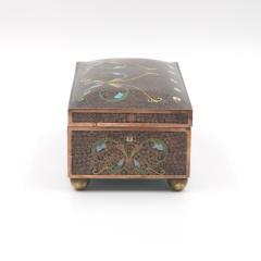 Cloisonn Enamel Box with Floral and Scrollwork Decoration Late 19th Century - 4567587