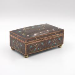 Cloisonn Enamel Box with Floral and Scrollwork Decoration Late 19th Century - 4567589