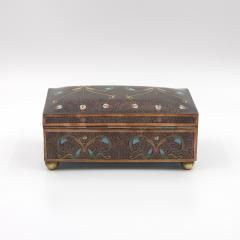 Cloisonn Enamel Box with Floral and Scrollwork Decoration Late 19th Century - 4567592