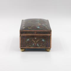 Cloisonn Enamel Box with Floral and Scrollwork Decoration Late 19th Century - 4567595
