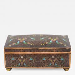 Cloisonn Enamel Box with Floral and Scrollwork Decoration Late 19th Century - 4568898