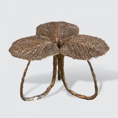 Clotilde Ancarani CLOVER Bronze side table with golden patina - 2167845