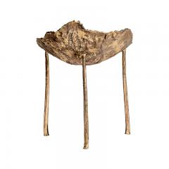 Clotilde Ancarani FOLLIA ARMCHAIR II RHUBARB LEGS Bronze chair with golden patina - 2513401