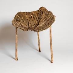 Clotilde Ancarani FOLLIA ARMCHAIR II RHUBARB LEGS Bronze chair with golden patina - 2513406