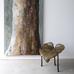 Clotilde Ancarani FOLLIA ARMCHAIR III RHUBARB LEGS Bronze chair with golden patina - 2513417