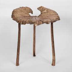 Clotilde Ancarani FOLLIA Bronze stool with golden patina - 3720145