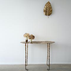 Clotilde Ancarani FOLLIA CONSOLE Bronze console with golden patina - 2513388