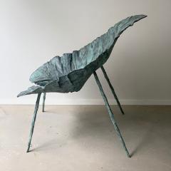 Clotilde Ancarani FOLLIA LOUNGE Bronze chair with green patina - 2512147