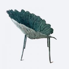 Clotilde Ancarani GUNERA THRONE Bronze chair with green patina - 2513365