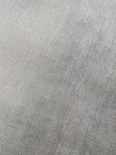 Cloud Blue Silk Rug with Metal Chain Border - 3587187