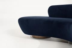 Cloud Sofa by Vladimir Kagan for Directional in Navy Blue Alpaca Velvet - 3319648
