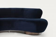 Cloud Sofa by Vladimir Kagan for Directional in Navy Blue Alpaca Velvet - 3319652