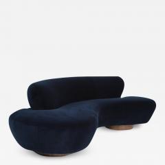 Cloud Sofa by Vladimir Kagan for Directional in Navy Blue Alpaca Velvet - 3323579