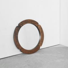 Cloverleaf Mirror in Solid Oak 1970s - 4608952