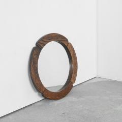 Cloverleaf Mirror in Solid Oak 1970s - 4608957