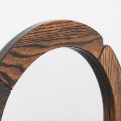 Cloverleaf Mirror in Solid Oak 1970s - 4608985