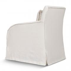 Club Chair Slipcovered in White Linen - 4164160