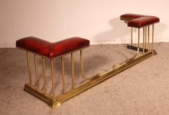 Club Fender In Brass And Leather 19th Century - 3596562