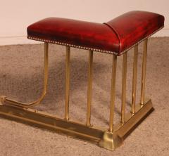 Club Fender In Brass And Leather 19th Century - 3596570