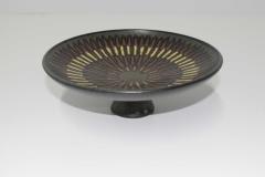 Clyde Burt Clyde Burt Footed Tray Plate in Glazed Multicolored Stonewear - 1649841