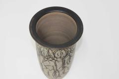 Clyde Burt Clyde Burt Tall Ceramic Vase with Abstract Design - 1649704