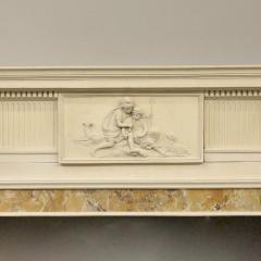 Coadestone fireplace with sienna marble in George III style - 3818768