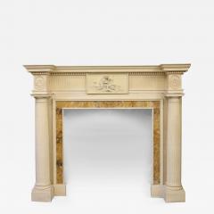 Coadestone fireplace with sienna marble in George III style - 3824015