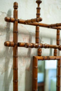 Coat Rack with Mirror and Umbrella Stand in Faux Bamboo - 4505983