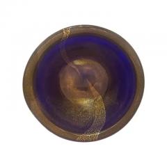 Cobalt Blue Murano Glass Bowl with Avventurina - 4118109