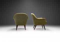 Cocktail Chairs with Dark Glazed Cherry Wood Legs Europe 1950s - 3168492