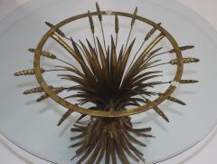 Coco Chanel 1960s Coco Chanel Style Sheaf of Wheat Gilt Side Table - 3329098
