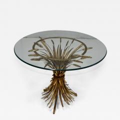 Coco Chanel 1960s Coco Chanel Style Sheaf of Wheat Gilt Side Table - 3333618