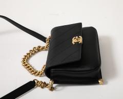 Coco Chanel Chanel Black Quilted Gold Chain Flap Bag - 3842182