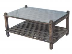 Coffee Table Made From Antique Bottle Holder - 3822335