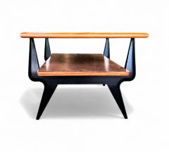 Coffee Table in Caviuna wood Opaque Glass Fratte 1950s Lot 838 - 4309260