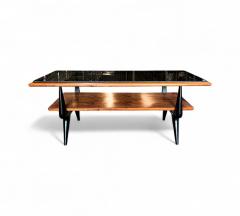 Coffee Table in Caviuna wood Opaque Glass Fratte 1950s Lot 838 - 4309262