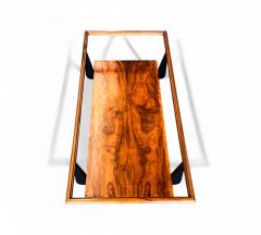 Coffee Table in Caviuna wood Opaque Glass Fratte 1950s Lot 838 - 4309267