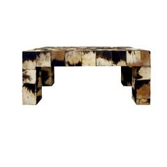 Coffee Table in Tessellated Horn 1970s - 706653